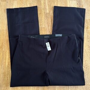 Talbots Black Portland Trouser size 16 petite new Flare Leg Full Length